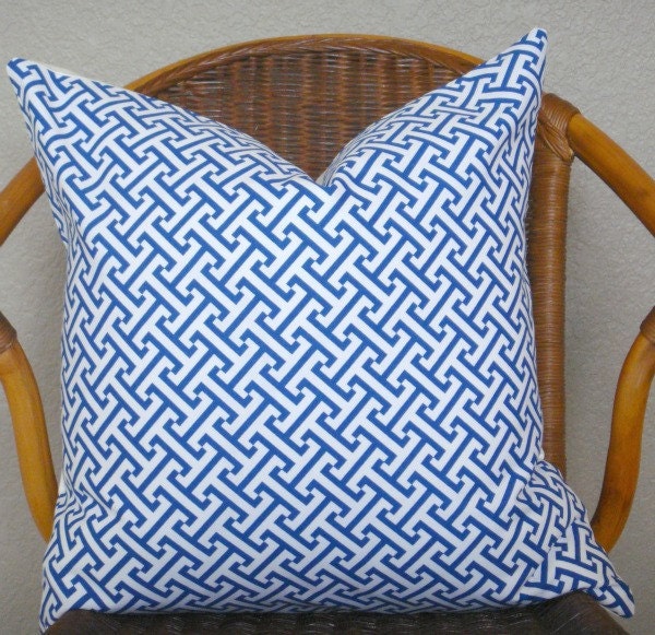 Waverly 20" Cross Section Pillow Cover (Blue Bonnet)