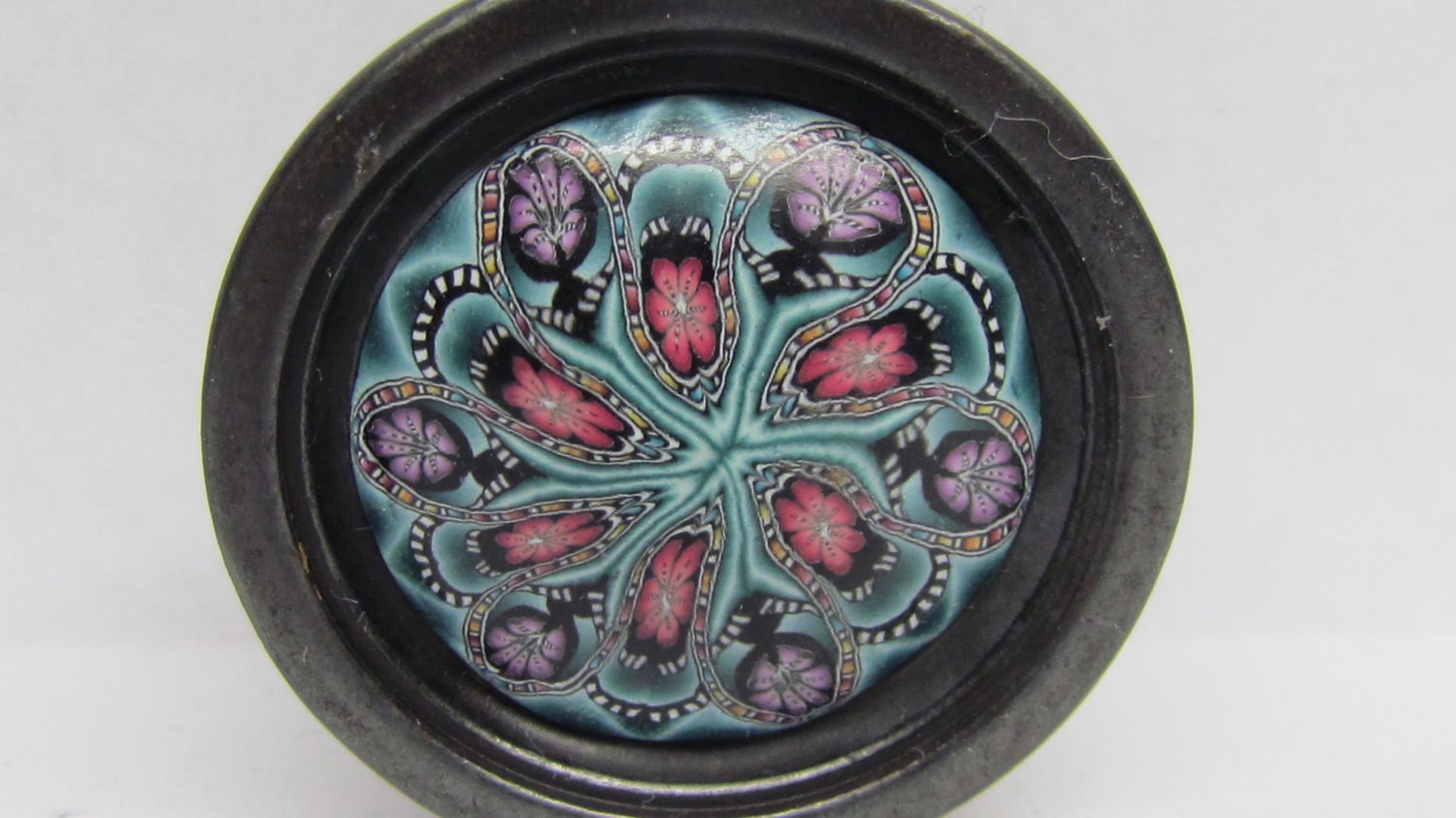Polymer Clay Cabinet Knob or Pull Black Iron