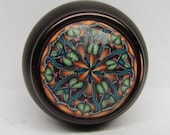 Polymer Clay Cabinet Knob or Pull Aged Bronze