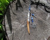 Unique Oak Wand necklace w/ Swarovski crystals