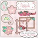 Owl Clip Art / Bird Digital Scrapbook Kit in Pink Red Cards, Invites, Digital Scrapbooking, Instant Download