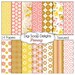 Penny Digital Papers Pack in pink, brown, gold card making, invitations, announcements, web design, etc), Instand Download