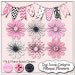 Pink & Black Bunting Banner and Accordion Flowers: France Add On Pack , Instant Download