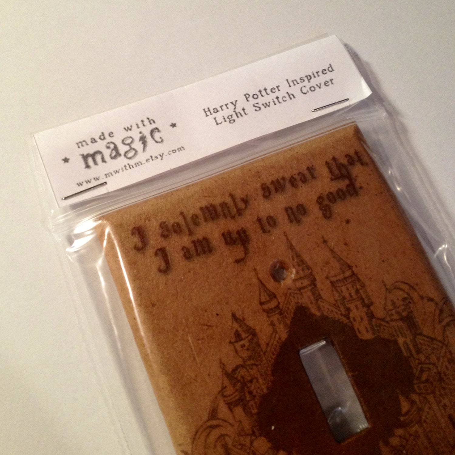 Harry Potter Inspired "Turn On The Light" Switch Plate