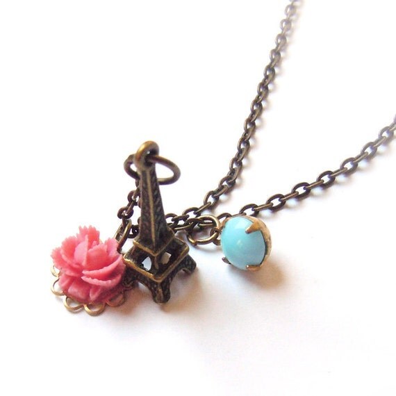 Glimpse of Paris: eiffel tower necklace -Valentine's Gift