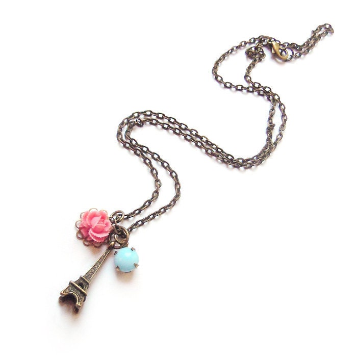 Glimpse of Paris: eiffel tower necklace -Valentine's Gift