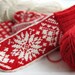 KRISTINA Mittens in Traditional Scandinavian Snowflake Pattern