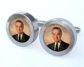 Lyndon B. Johnson Presidential Cufflinks -- U.S. Political Gift for wedding, groomsmen, and university graduation