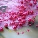 Pink Necklace - Floating Pearl Necklace Choker - Handmade Fashion Jewellry