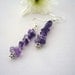 Purple Amethyst Earrings - Long Dangling  Earrings -  Handmade Fashion Jewellery