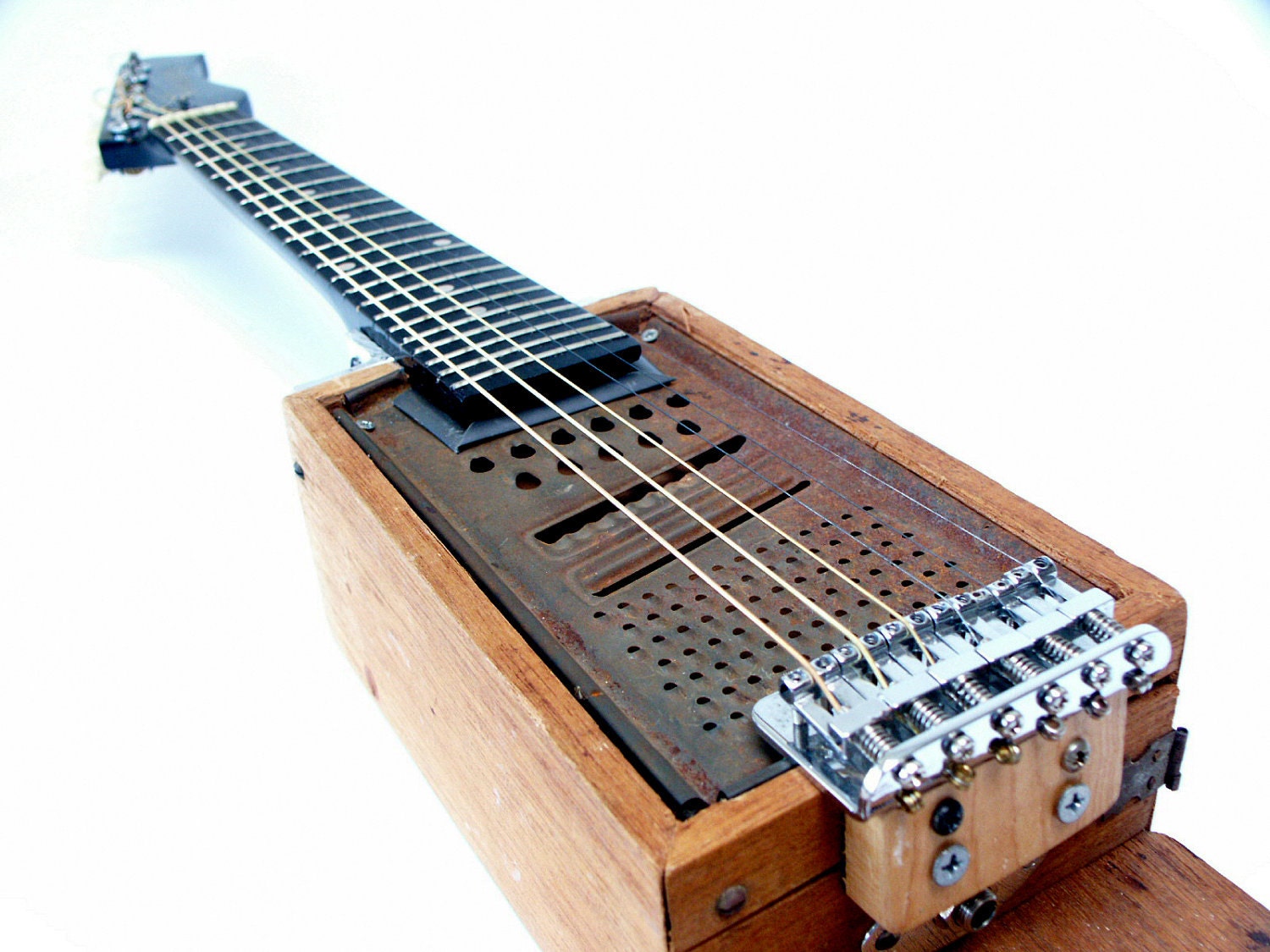 The Shredder Electric Acoustic Travel Size Guitar, Handmade - RainyDayInstruments