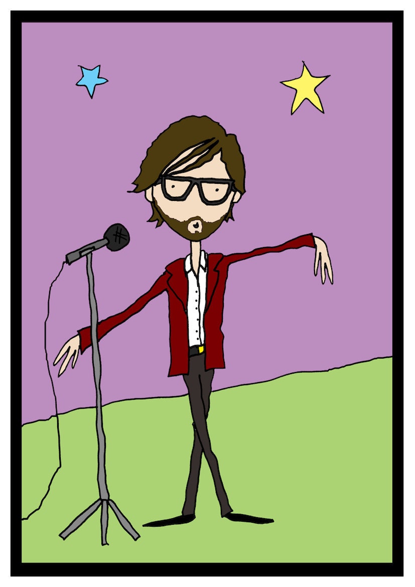 JARVIS COCKER POSTER - pulp poster - Glossy A3 poster of original pop art print
