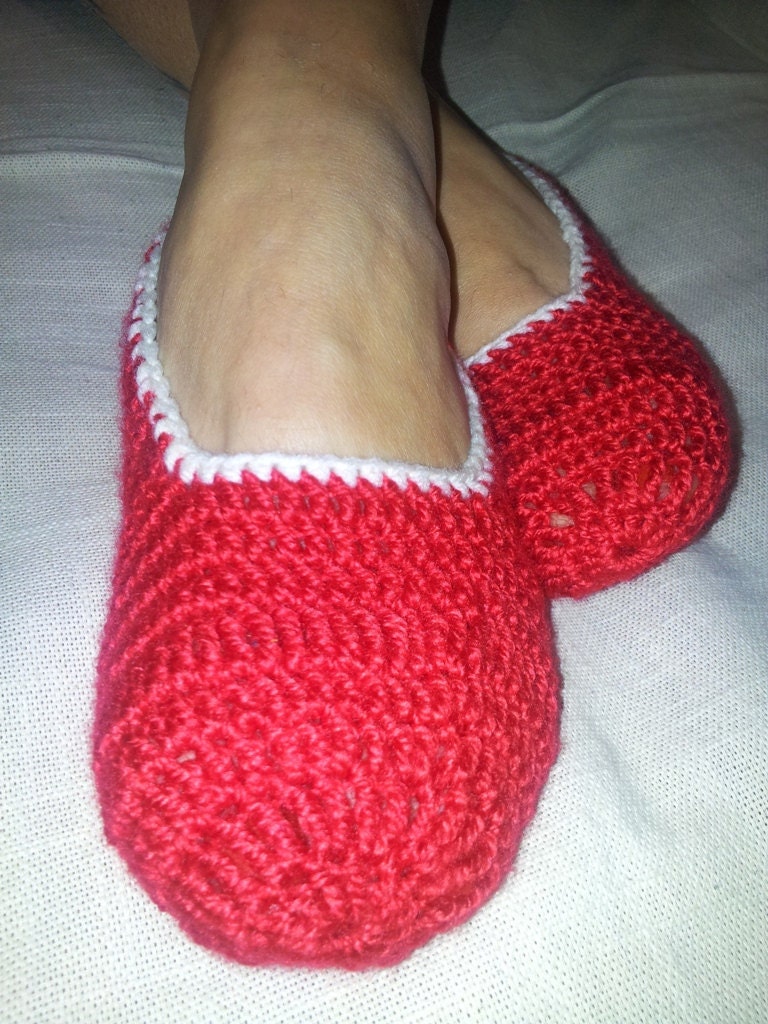 Red Healthy Booties Home slippers Dance classic yoga sexy hygienic light Naturel Silk cashmire crochet