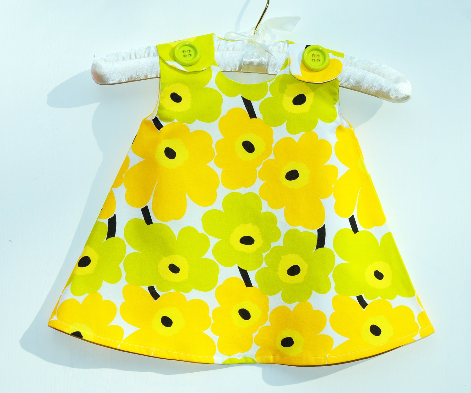 Marimekko Toddler Dress - Vintage Dress - Girls Dress - Baby Dress - Girls Dress Pattern - Gift Idea -  1960' Style - 12M and 2T ONLY