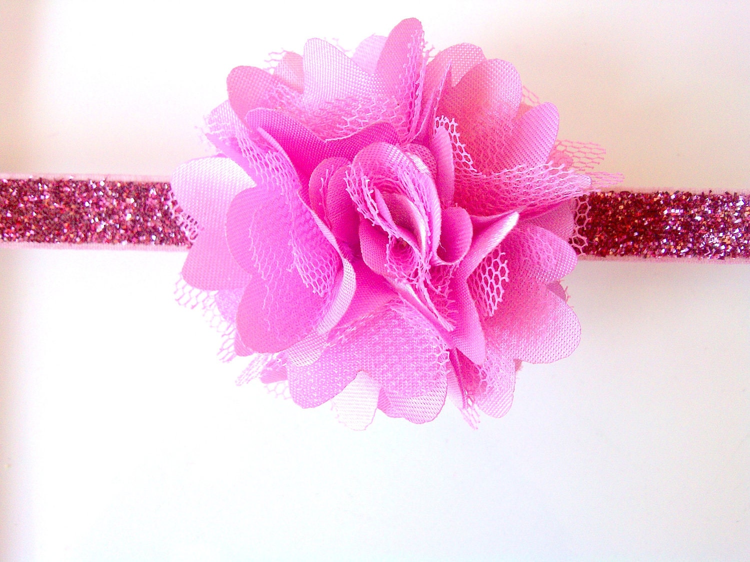 Pink Flower Headbands, Infant Hair Accessories, Headbands, Baby Girl Headbands, Pink, Baby Headbands, Baby Girl Hair Accessories, Elastic
