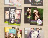 SET of 6 - Easter Photo Card Templates