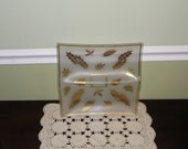 Retro Serving Platter made by Houze Glass to match the Libbey Golden Foliage Pattern