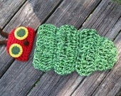 The Very Hungry Caterpillar Crocheted Baby Outfit --Great Photography Prop