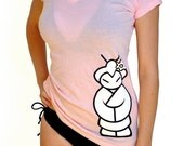 10 DOLLAR TEE's... Limited Time FREE Shipping, Womens Custom Geisha Artist Designed Adorable Pink T-Shirt Womens Sml, Med, Lrg, XLrg