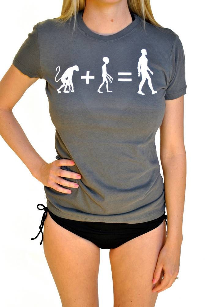 10 DOLLAR TEE's... Limited Time FREE Shipping, Womens Evolution of an Alien Race -Artist Designed T-Shirt Womens sm, md, lg, xlg