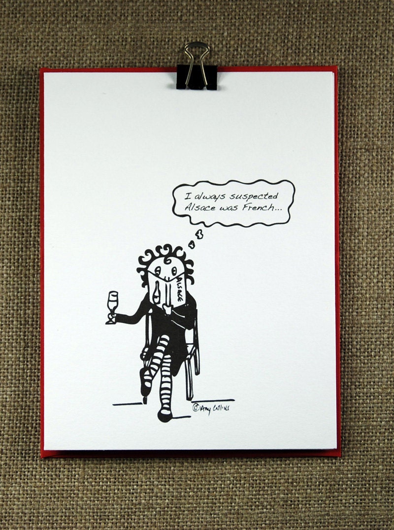Wine Geek Greeting Card - Alsace