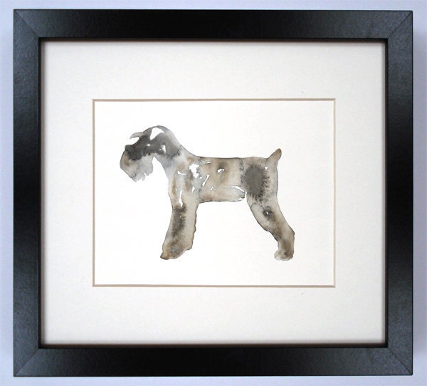 Dog Art - Schnauzer Watercolor 8x10