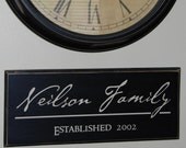 Personalized Family Established board - vinyl lettering - Personalized gift
