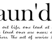 Laundry definition - vinyl lettering