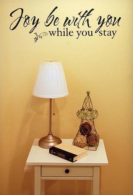 Joy be with you - vinyl lettering - Welcome Guests