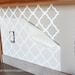 Kitchen backsplash, pantry or bathroom upgrade - vinyl quatrefoil design -