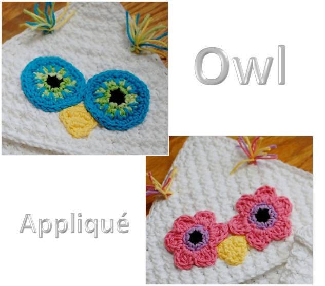 Immediate Download - Owl Face Applique Crochet Pattern (for Hooded Baby Towel and So Much More)