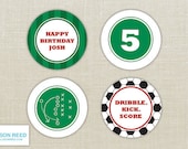 Soccer Birthday - Printable Party - Cupcake Toppers - Football - Birthday Party - Printable Party Circles - DIY Printable Il_170x135