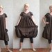 Eco friendly brown  linen dress - tunic