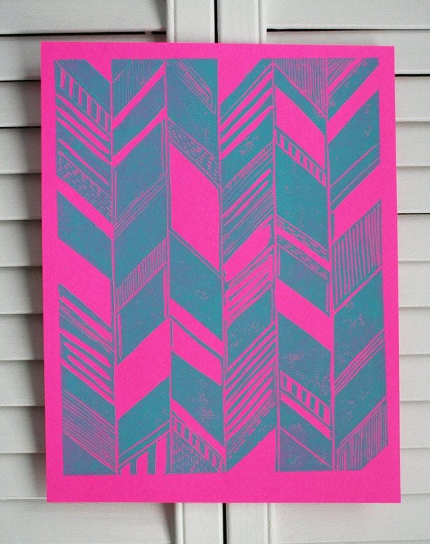 Pohoa Turquoise/Neon Pink Print
