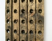 Wine Riddling Rack Distressed Wood Antique Style Winerack