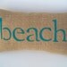 burlap beach pillows, SURF SUNSHINE BEACH word pillows, set of 3, child's theme room decor, summer beach house decor