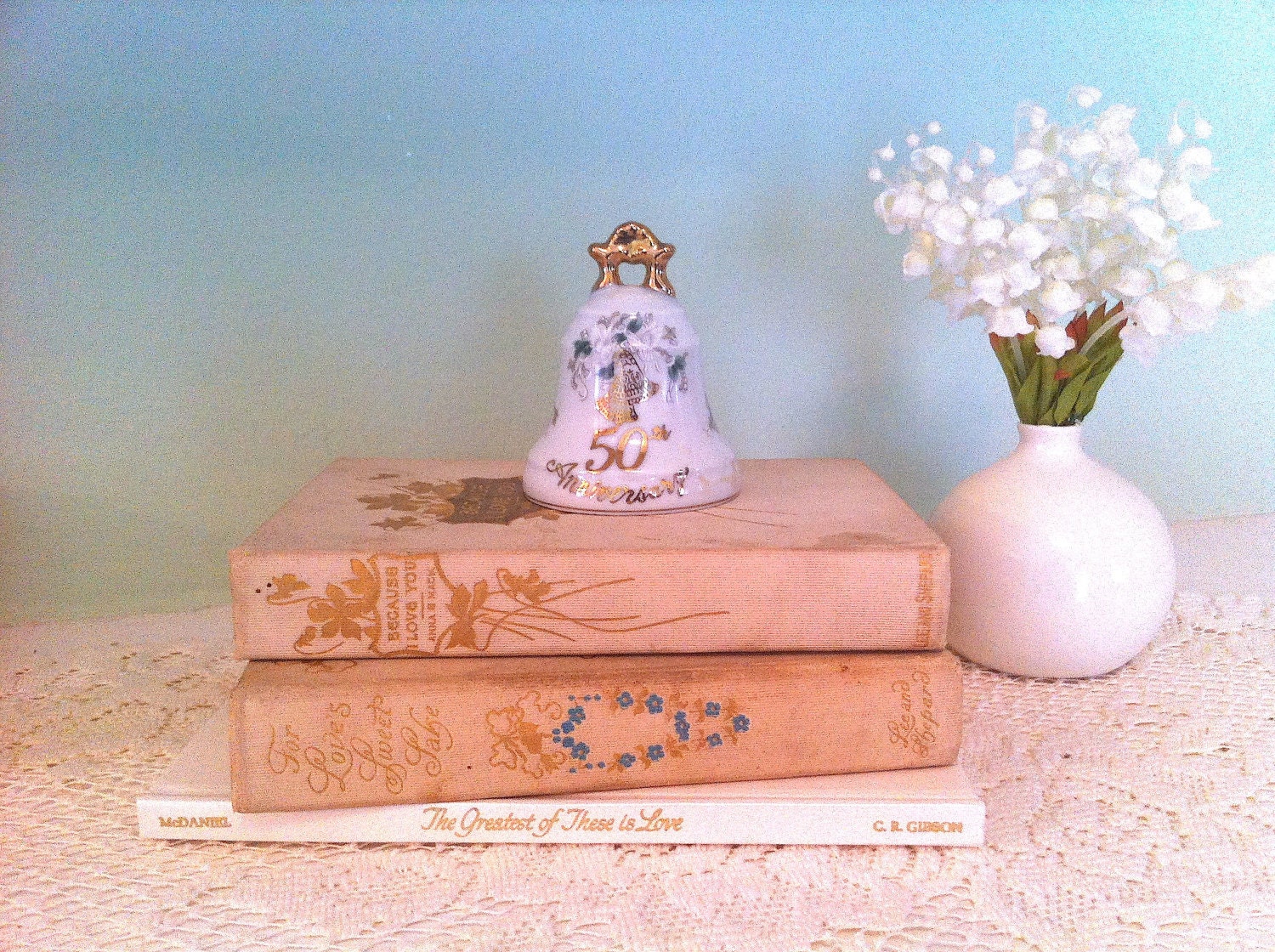 Vintage 50th Anniversary Bell (Lefton China)