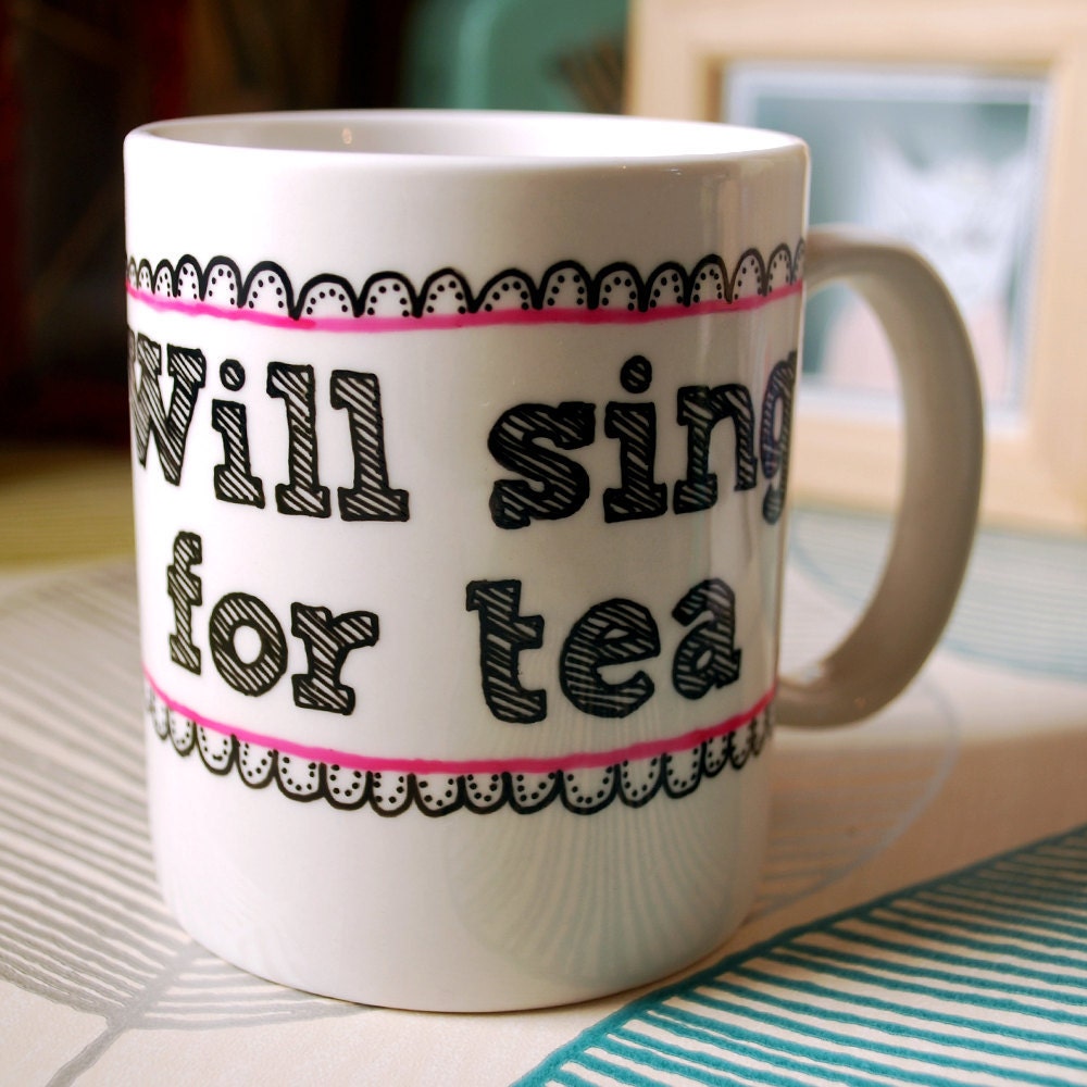 Bird Will Sing For Tea Mug - Hand Drawn
