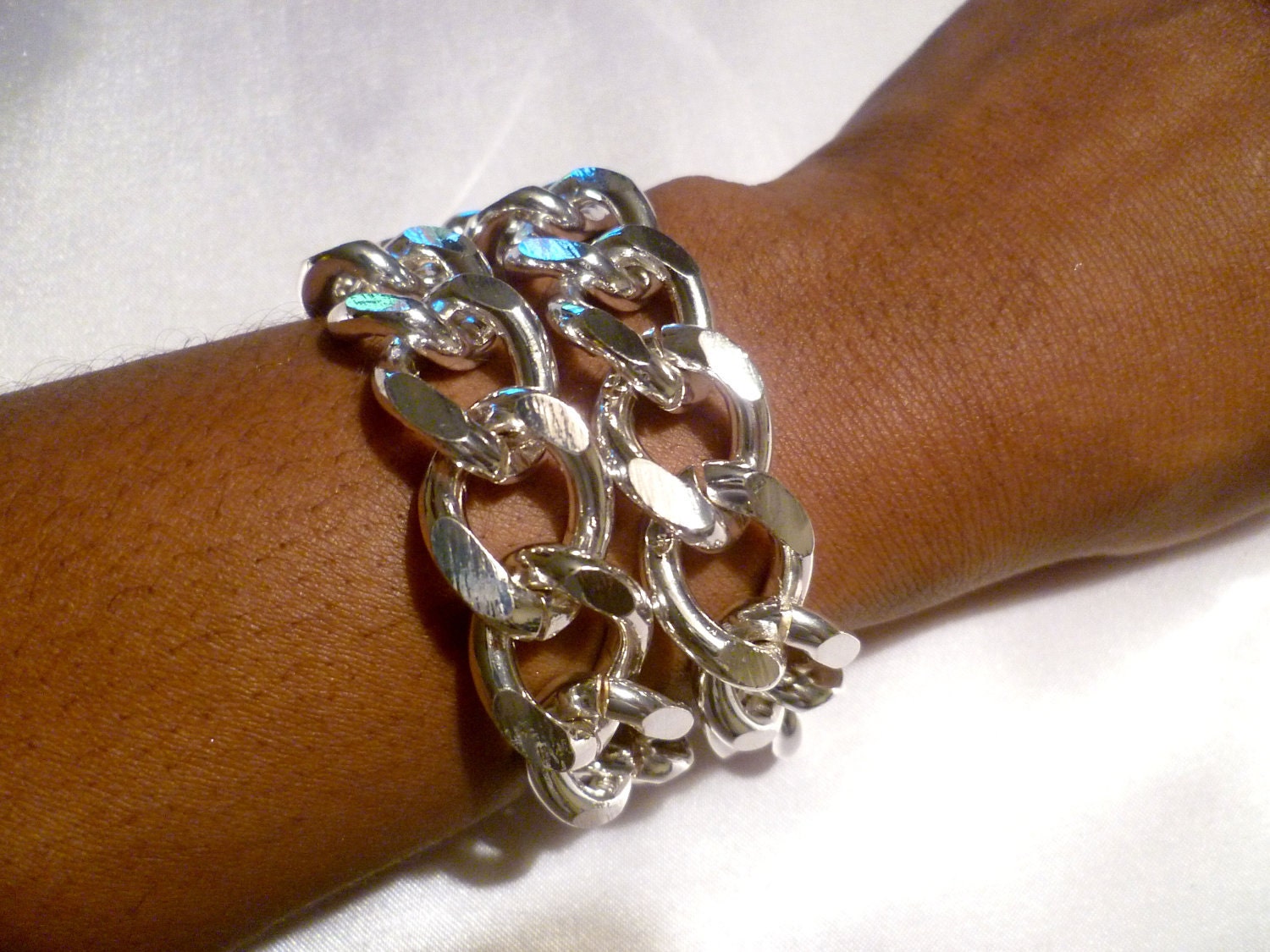Ice breaker: Mini Double Wrap Silver chain bracelet