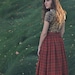 vintage 80's calvin klein plaid full skirt