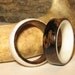 Matching Pair of Antler and Wood Lined Rings