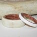 Matching Pair of Antler and Wood Lined Rings