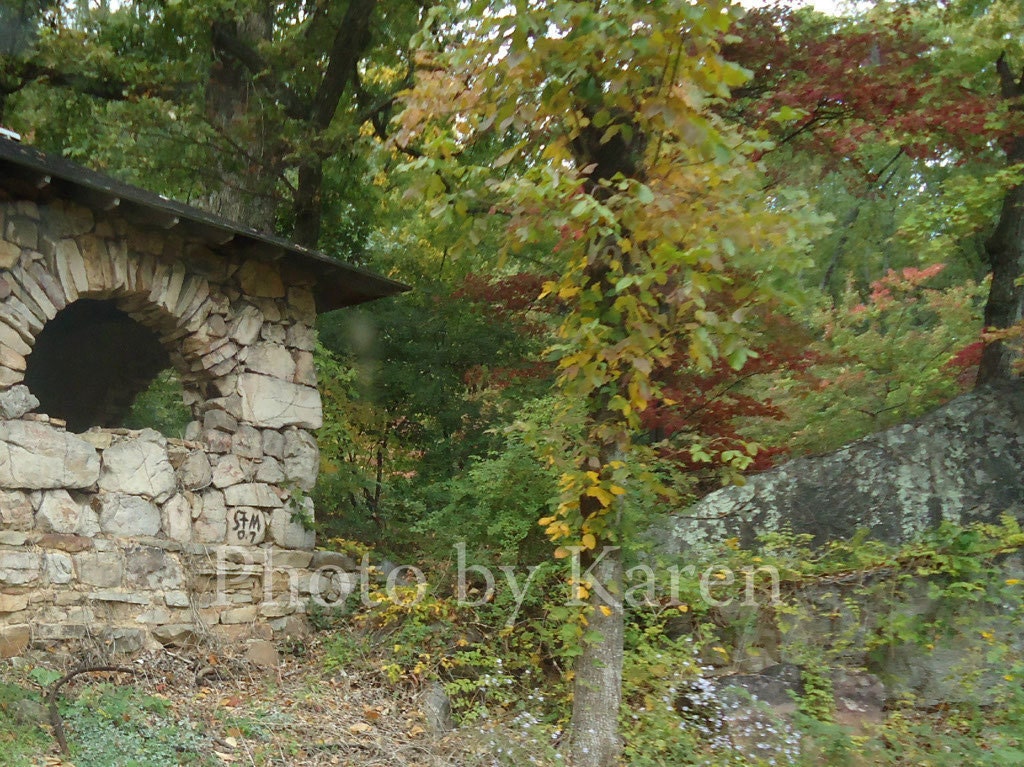 Hidden Hideaway, Historical Stone structure with trees