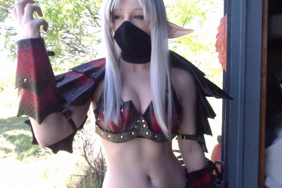 Ladies Dragon Scale Leather Armor Partial Set