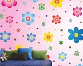 Kids wall decal, nursery wall decal, kids wall stickers, baby wall decals, nursery decal, art kids, Nursery decor   HUGE FLOWER DECAL