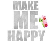 Nursery print, Baby nursery decor, quote poster, Inspirational art, Children Wall Art, You make me happy when skies are gray 8x10 Art Print