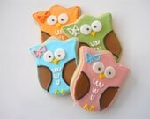 Adorable Custom Owl Cookies