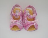 Pink Plaid Baby Sandal Crib Shoe - Soft Sole Shoe for Infants