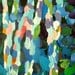 Birch Tree Painting Colorful Impressionistic Landscape Art Canvas Square 20" x 20"