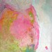 Abstract Painting original pink green blue yellow orange pastel 24 x 36 by Cheryl Wasilow